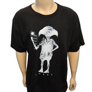 Harry Potter Dobby Graphic T-Shirt Black Men's Unisex XL NWT